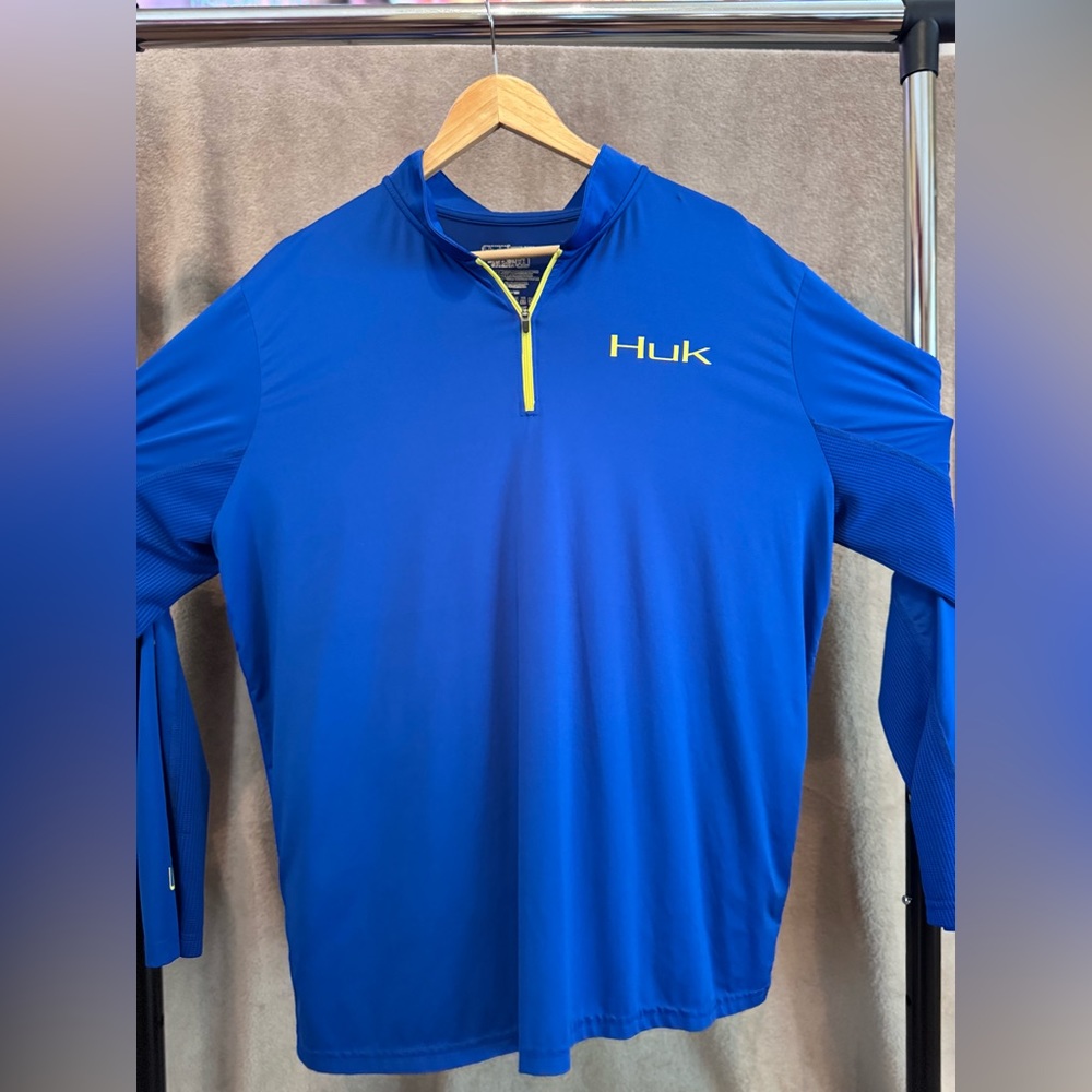 HUK Long sleeve lightweight quarter zip fishing shirt men’s XL